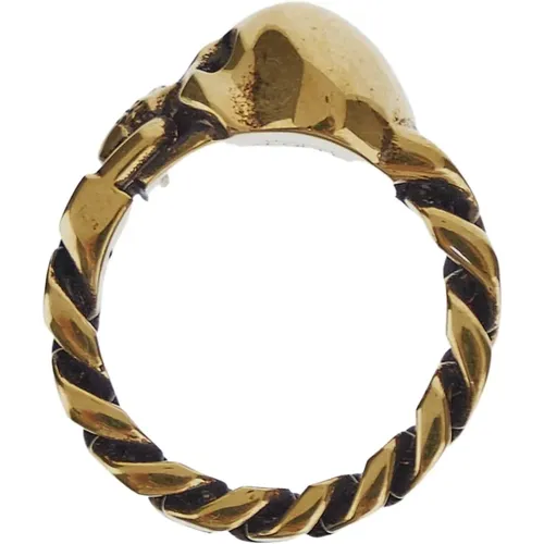 Skull Chain Ring, Gothic Stil , Herren, Größe: 58 MM - alexander mcqueen - Modalova