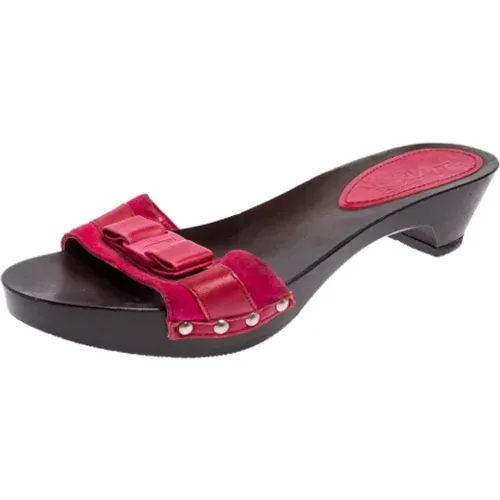 Pre-owned Leather sandals , female, Sizes: 3 UK - Salvatore Ferragamo Pre-owned - Modalova