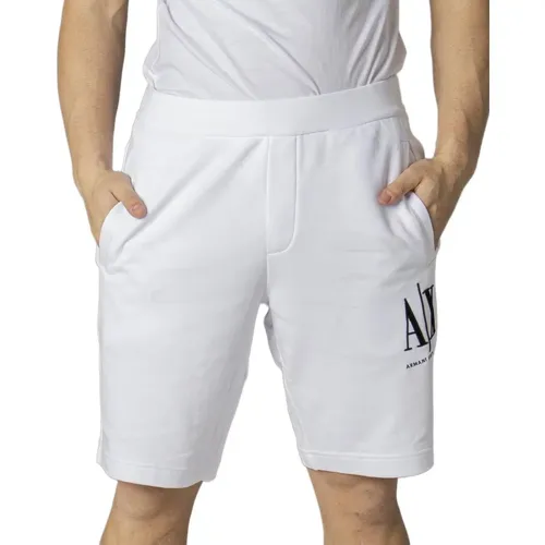 Shorts print front pockets , male, Sizes: M, L, XS, S, XL - Armani Exchange - Modalova