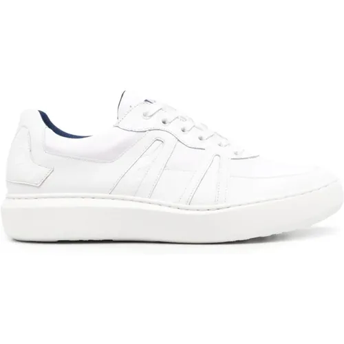 Weiße Leder Geschlossene Flache Sneakers - Zilli - Modalova