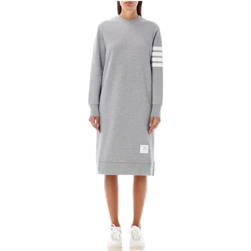 Chic Lt Grey Sweater Dress Aw24 , female, Sizes: 2XS - Thom Browne - Modalova