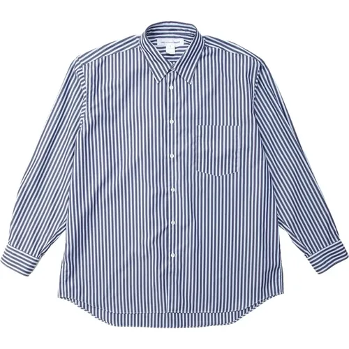Slim Fit Striped Cotton Shirt , male, Sizes: S, M, L - Comme des Garçons - Modalova