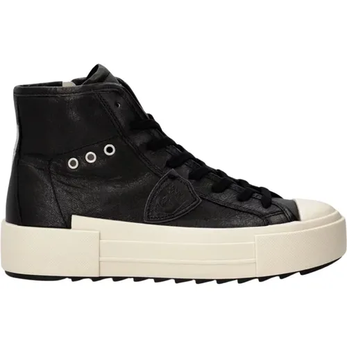 Leather sneakers with rubber sole , female, Sizes: 7 UK, 3 UK, 6 UK, 5 UK, 4 UK - Philippe Model - Modalova