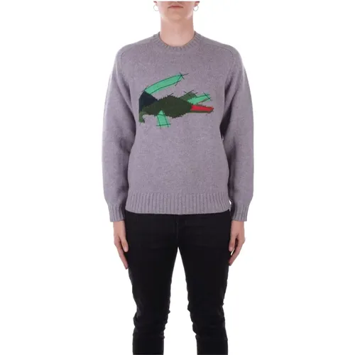 Live Logo Front Grauer Pullover , Herren, Größe: M - Lacoste - Modalova