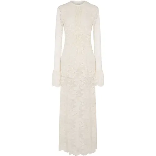 Ivory Long Dress , female, Sizes: M, S - Paco Rabanne - Modalova