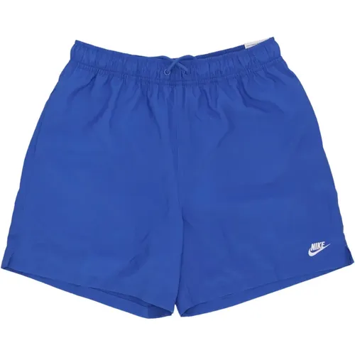 Royal/Weiße Badeshorts mit Mesh - Nike - Modalova