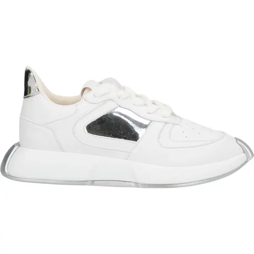 Italienische Ledersneakers für Herren , Herren, Größe: 42 EU - giuseppe zanotti - Modalova