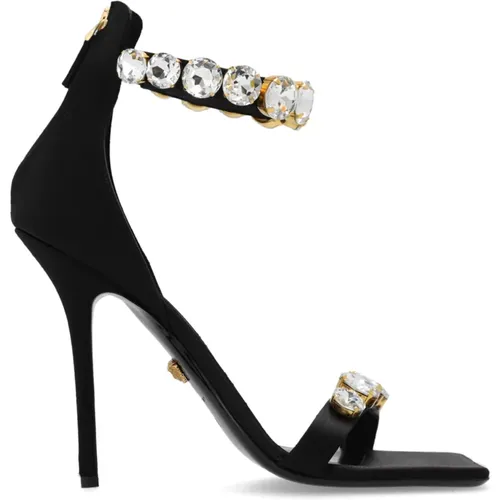 Sandalen mit Absatz , Damen, Größe: 37 1/2 EU - Versace - Modalova