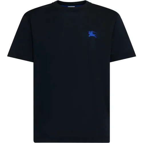 T-shirt with Blue Equestrian Knight , male, Sizes: S - Burberry - Modalova