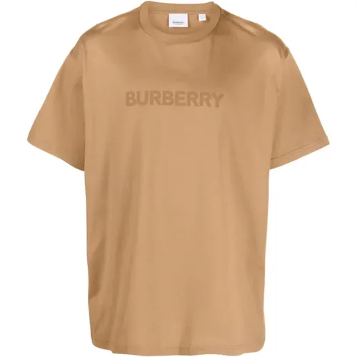 Bedruckte Crewneck T-Shirts und Polos , Herren, Größe: S - Burberry - Modalova