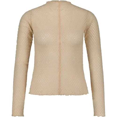 Cool Mesh Top with Long Sleeves and Smart Pattern , female, Sizes: M, S, XS, L, XL - Sofie Schnoor - Modalova