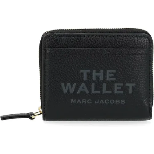 Schwarzes Leder Mini Compact Wallet - Marc Jacobs - Modalova