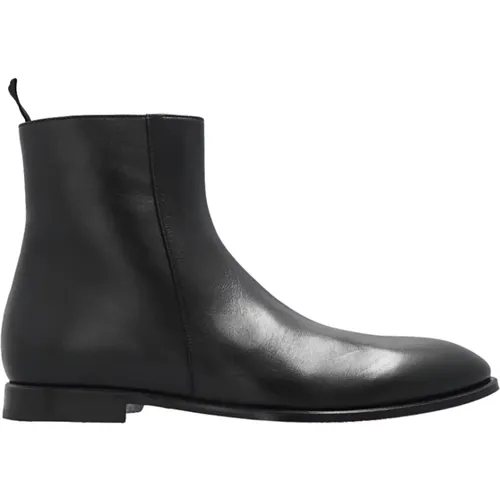 Sicilia Leather Ankle Boots , male, Sizes: 6 UK, 6 1/2 UK - Dolce & Gabbana - Modalova