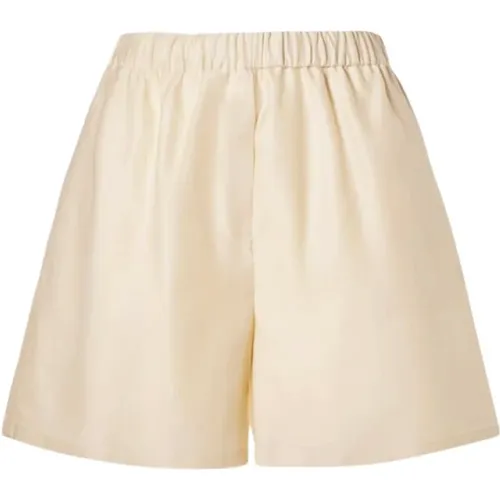 Ivory Cotton Piadena Shorts , Damen, Größe: XS - Max Mara - Modalova