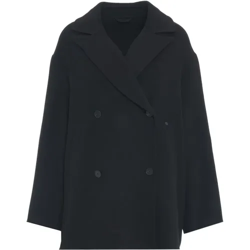 Double-breasted Wool Coat Aw24 , female, Sizes: S - closed - Modalova