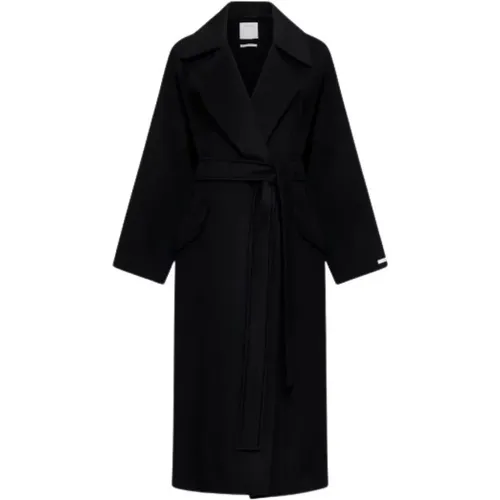 Cashmere Blend Wrap Coat with Wide Lapel , female, Sizes: XS - Max Mara - Modalova