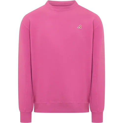 Fuchsia Crew Neck Sweatshirt , Herren, Größe: L - Autry - Modalova