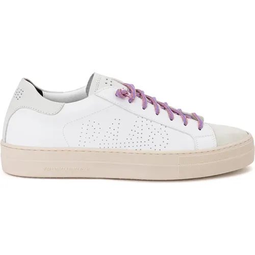 Leather Thea Sneakers with Lurex Laces , female, Sizes: 3 UK - P448 - Modalova
