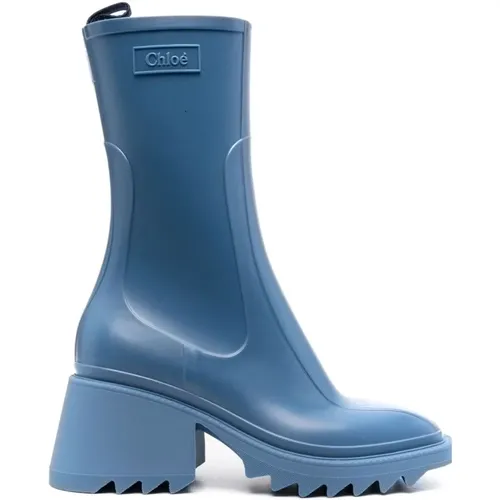 Blaue PVC-Regenstiefel Betty , Damen, Größe: 37 EU - Chloé - Modalova