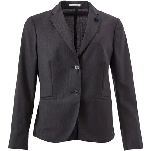 Grey Pinstripe Wool Jacket , male, Sizes: S - Lardini - Modalova