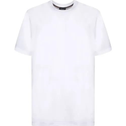 Weiße Baumwoll-T-Shirt Kurzarm , Herren, Größe: XL - Brioni - Modalova