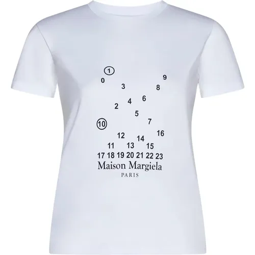 Logo-Print T-shirt , female, Sizes: S, M, XS, L - Maison Margiela - Modalova