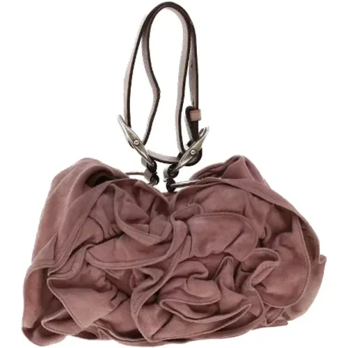 Pre-owned Suede Shoulder Bag , female, Sizes: ONE SIZE - Saint Laurent Vintage - Modalova