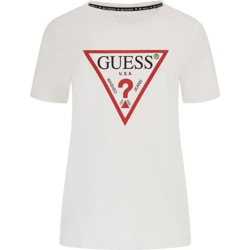 Weißes Damen T-Shirt , Damen, Größe: XS - Guess - Modalova