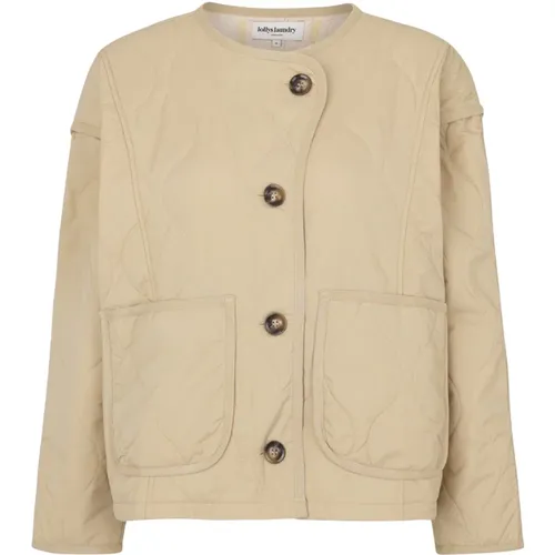 Quilted Jacket Clarall Sand , female, Sizes: L - Lollys Laundry - Modalova