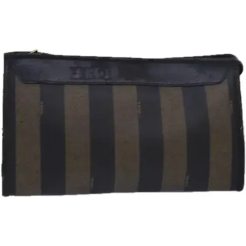 Pre-owned Canvas clutches , female, Sizes: ONE SIZE - Fendi Vintage - Modalova