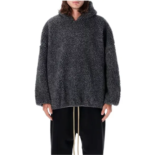 Sherpa Oversized Hoodie Knitwear Paris Sky , male, Sizes: L, M - Fear Of God - Modalova