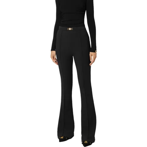 Palazzo Trousers Stretch Crepe , female, Sizes: S, XS, 2XL, M, XL, L - Elisabetta Franchi - Modalova