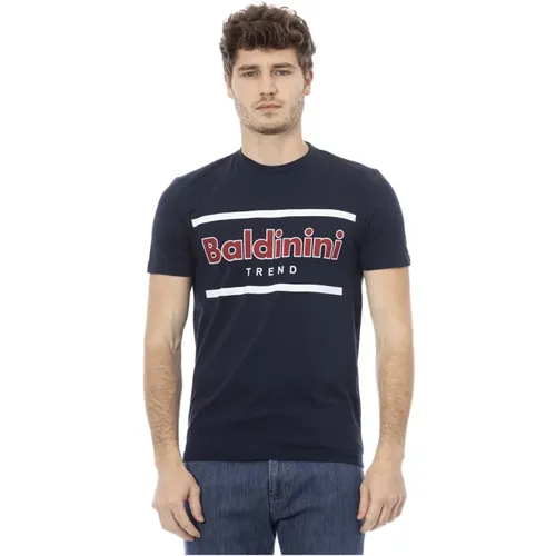 Trendiges Herren T-Shirt mit Logo-Muster , Herren, Größe: 2XL - Baldinini - Modalova