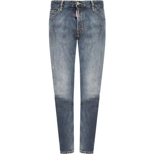 Dunkelblaue Ripped Cool Guy Jeans , Herren, Größe: M - Dsquared2 - Modalova