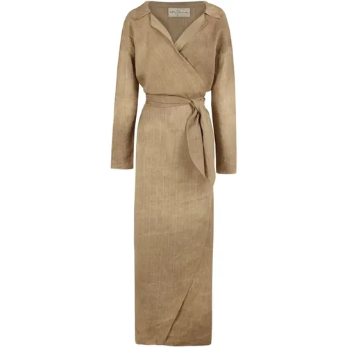 Raja, midi dress in malted linen , female, Sizes: L, XL, 2XL - Cortana - Modalova