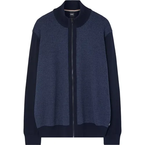 Blauer Zip-Up Pullover Boss - Boss - Modalova