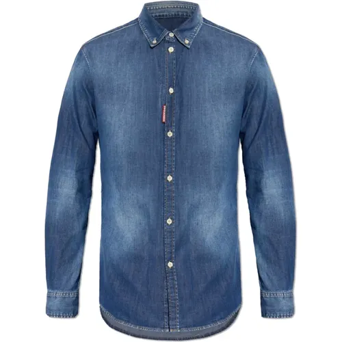 Denim Hemd , Herren, Größe: 2XL - Dsquared2 - Modalova