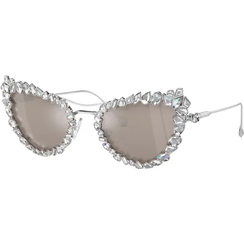 Crystal Decorative Sunglasses Sk7011 4001Ap , female, Sizes: 56 MM - Swarovski - Modalova