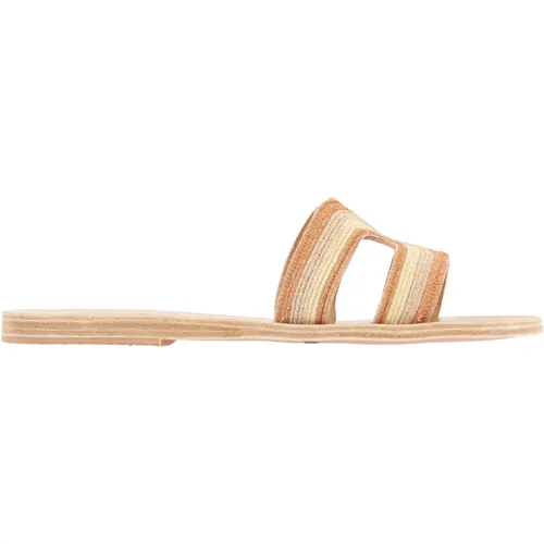Handgefertigte Leder Mehrfarbige Sandalen - Ancient Greek Sandals - Modalova