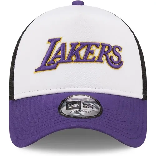 Weiße Lakers Team Farbblock Trucker Cap - new era - Modalova