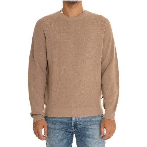 Round-necked pullover with stretchy knit , male, Sizes: 3XL, L, M, 2XL, XL, S - Boss - Modalova