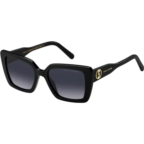 Schwarz/Grau Getönte Sonnenbrille , Damen, Größe: 52 MM - Marc Jacobs - Modalova