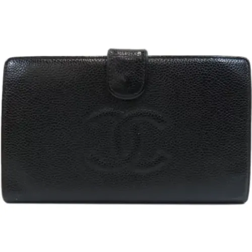 Gebrauchte Schwarze Leder Chanel Geldbörse - Chanel Vintage - Modalova