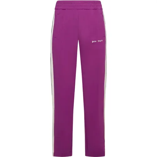 Lila Jersey Track Pants mit Seitenstreifen - Palm Angels - Modalova