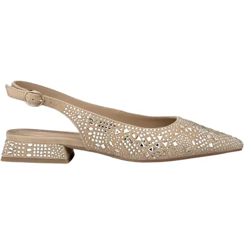 Glitter Flat Shoe , female, Sizes: 3 UK, 5 UK, 4 UK - Alma en Pena - Modalova