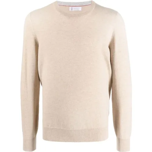 Cashmere Crewneck Sweaters , male, Sizes: M, L, XL, 2XL - BRUNELLO CUCINELLI - Modalova