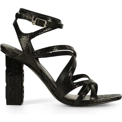 Snake Print Square Heel Sandals , female, Sizes: 3 UK, 5 UK, 6 UK, 4 UK - Liu Jo - Modalova