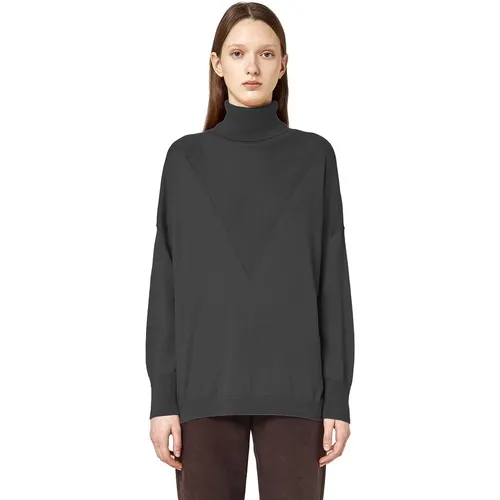 Seiden Kaschmir Intarsien Rollkragenpullover , Damen, Größe: XL - Alpha Studio - Modalova