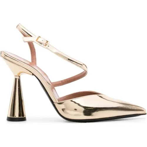 Daccori High heel shoes Golden , female, Sizes: 5 1/2 UK - D'Accori - Modalova
