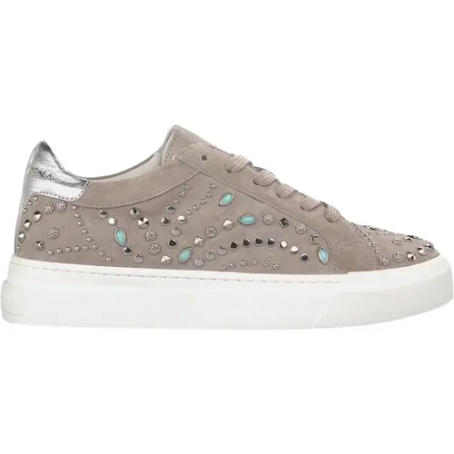 Studded Leather Platform Sneaker , female, Sizes: 6 UK, 4 UK, 5 UK, 3 UK - Alma en Pena - Modalova